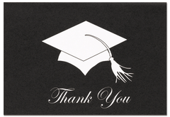 100 lb Grad Hat Thank You Cards & Envelopes, measure(4.87" x 3.375" ), compatible with copier, inkjet and laser, matte both sides