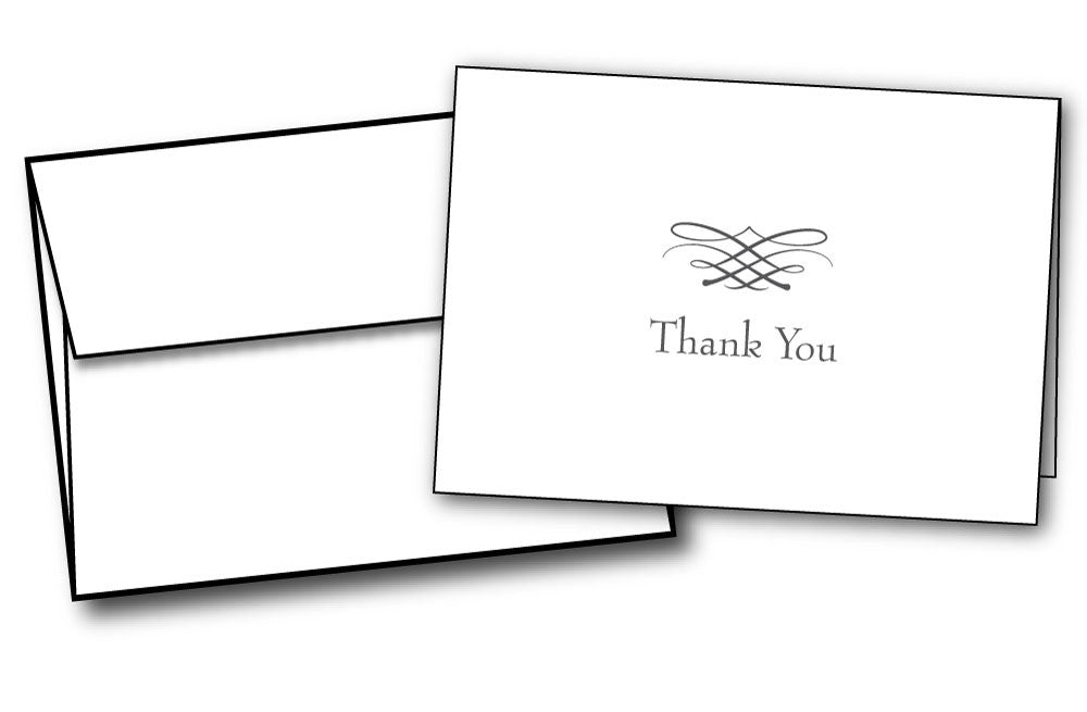 simple business wedding professional thank you note cards envelopes