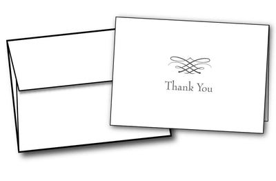 simple business wedding professional thank you note cards envelopes