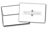 business thank you note cards envelopes