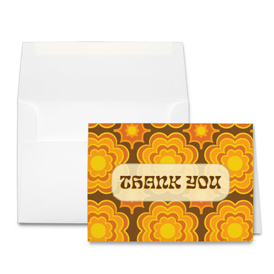 Thank You Cards & Envelopes | Retro 70s Style