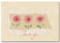 100 lb La Jardin Thank You Note Cards & Envelopes, measure(4.87" x 3.375" ), compatible with copier, inkjet and laser, matte both sides