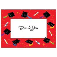 Thank You Cards, Red Grad