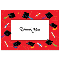 Thank You Cards, Red Grad