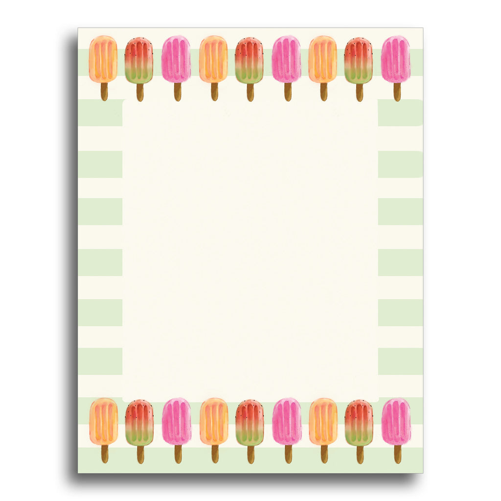 Summer Popsicles Stationery Paper