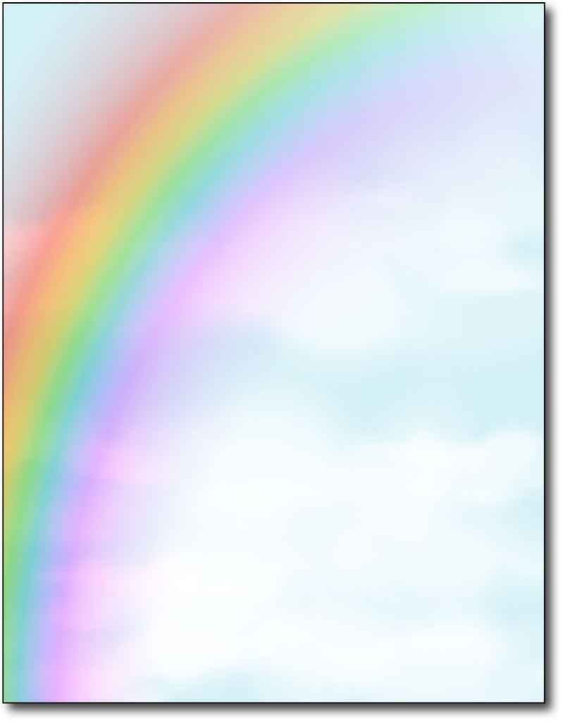 rainbow nature inspirational stationery paper letterhead sheets