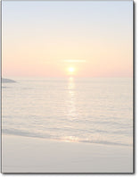 ocean sea beach sunset Stationery, measure(8 1/2" x 11"), compatible with inkjet and laser