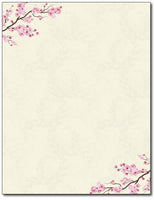 Cherry Blossoms Stationery Paper
