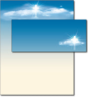 Cross in the Sky Religious Letterhead & Envelopes