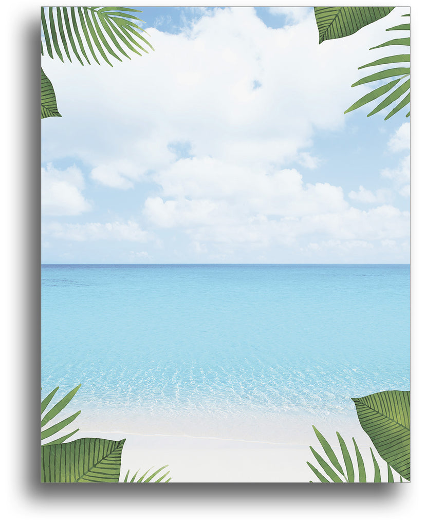 Tropical Beach Stationery - 80 Sheets
