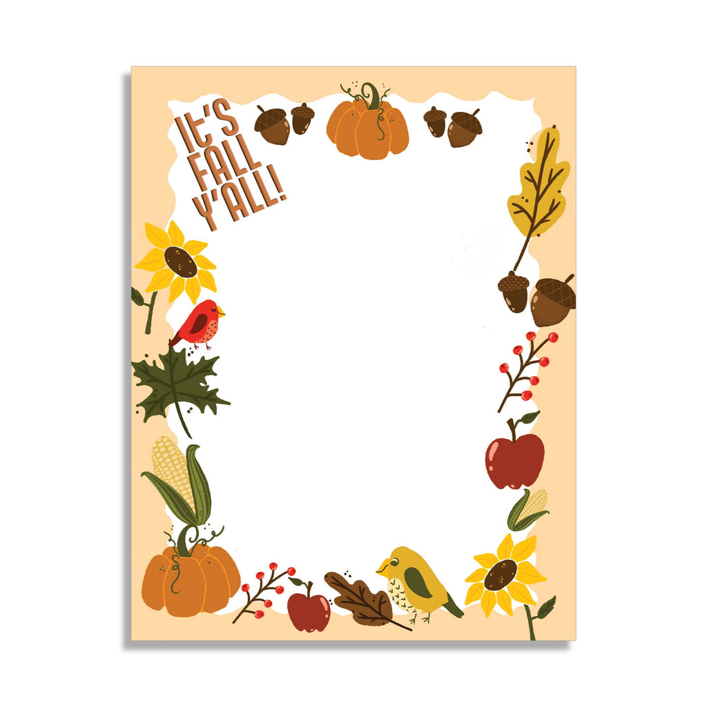 Its Fall Yall - Autumn Stationery - 70lb Text
