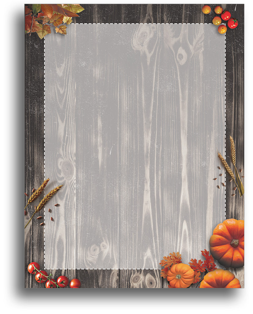 Autumn Pumpkin Harvest Stationery Paper