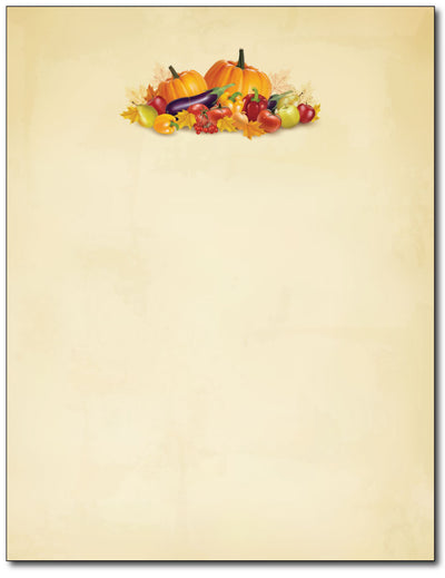 Autumn Vegetables Stationery