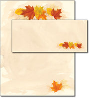 Simple Fall Leaves Autumn Paper & Envelopes