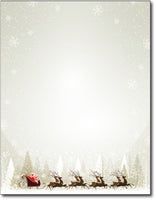 Santa & Reindeer Christmas Paper, measure(8 1/2" x 11"), compatible with inkjet and laser