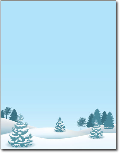 A Winters Day Holiday Stationery Paper