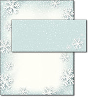 Paper Snowflakes Holiday Letterhead & Envelopes