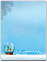 Merry Christmas Snowglobe Stationery