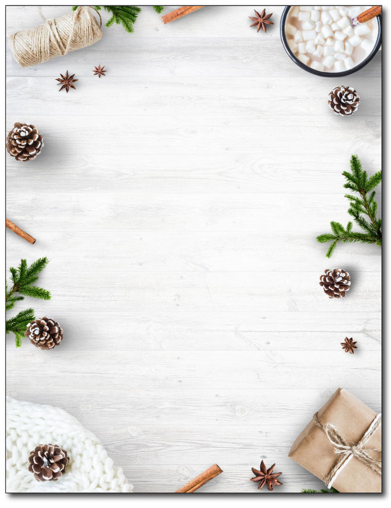 White Christmas Elements Stationery