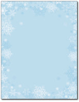 Blue Snowflakes Holiday Stationery