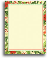 Christmas Stationery - Poinsettia Frame