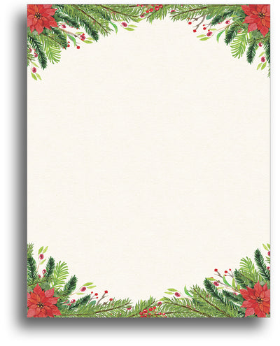 Christmas Letterhead - Poinsettia Corner