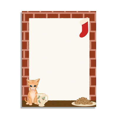 Christmas Cat - Holiday Stationery - 70lb Text