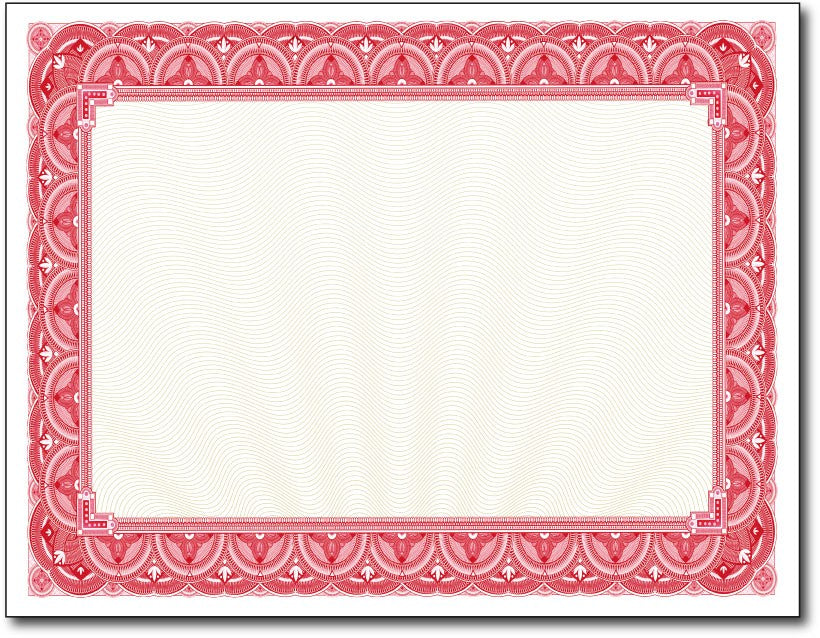 Red Certificate Paper | Printable Award Certificates for Certificate Border Templates Free Printable