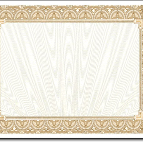 Blank Certificates | Gold Border | Desktop Supplies