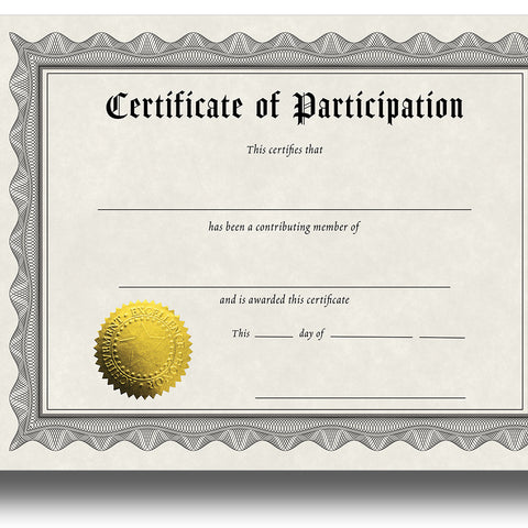 Award Certificates | Participation | Desktop Supplies