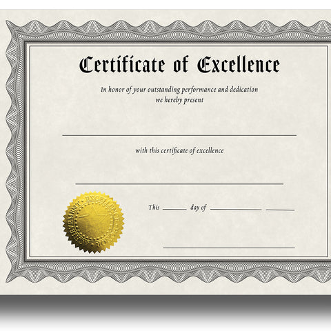 Award Certificates | Excellence | Desktop Supplies