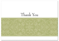 100 lb Sage Swirl Thank You Cards & Envelopes, measure(5 1/2" x 7 3/4"), compatible with copier, inkjet and laser, matte both sides