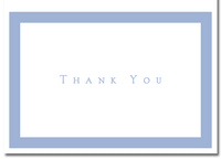 100lb Periwinkle Thank You Cards & Envelopes, measure ( 4.875" x 3.375")