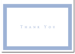 100lb Periwinkle Thank You Cards & Envelopes, measure ( 4.875" x 3.375")
