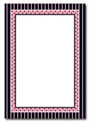 127lb Ooh La La Flat Card Invitations, measure (5.5" x 7.75") ,compatible  with copier, inkjet and laser, matte both sides