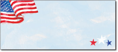 Painted American Flag Patriotic Envelopes