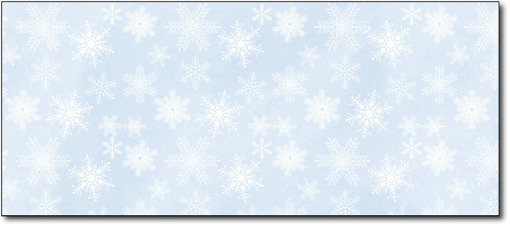 Christmas Envelopes - Blue Snowflakes - (#10 Envelopes)