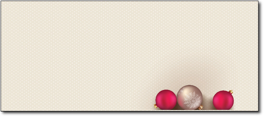 Christmas Envelopes - Bells and Bulbs - (#10 Envelopes)