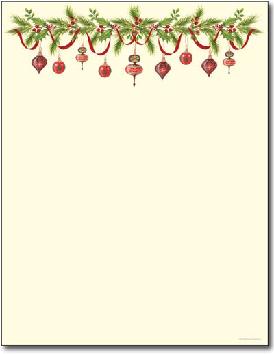 70lb Grandmas Ornaments Letterhead Sheets measure 8 1/2" x 11".