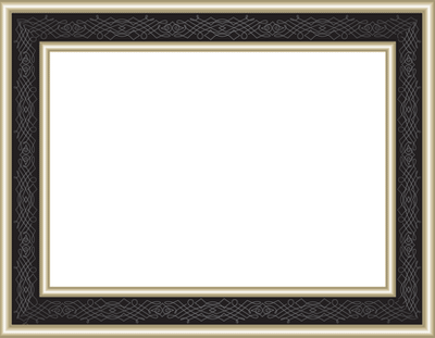 Blank Certificates - 60lb | Black Border (Gold Foil Framing)