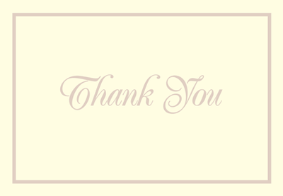 65 lb Pearl Border Ivory Thank You Cards & Envelopes, measure(4.875" x 3.375"), compatible with copier, inkjet and laser, matte both sides