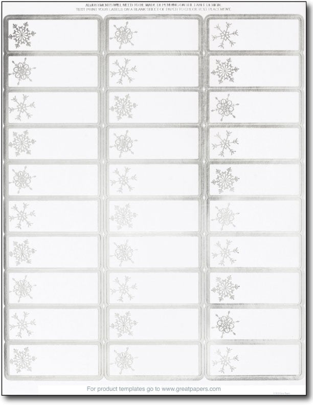 Silver Foil Address Labels | Winter Address Labels silver-foil-address-labels-winter-address-labels
