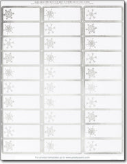 Silver Foil Snowflakes address labels for envelopes