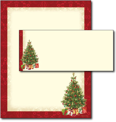Lacy Tree Letterhead & Envelopes - 40 Sets, compatible with inkjet and laser