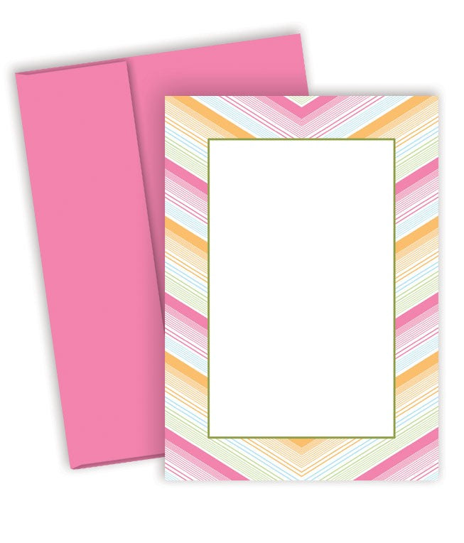 Multicolor Soft Chevron Invitatio for baby showers, birthday parties, and more