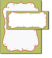 Peppermint Twist Letterhead & Envelopes - 40 Sets, compatible with inkjet and laser