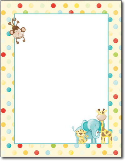 Baby Zoo Animals Stationery - 80 Sheets