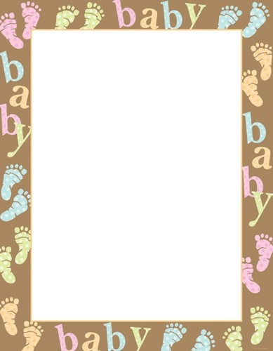 Baby Dots and Feet Stationery - 80 Sheets