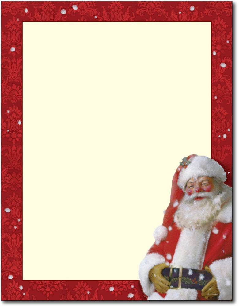 jolly-st-nick-letterhead for Downloadable Free Printable Christmas Paper Jolly St. Nick Letterhead for Downloadable Free Printable Christmas Paper