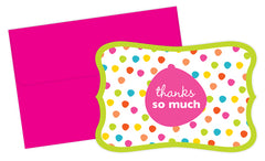Circus Dots Paneled Thank You Note Cards - 24 Cards
